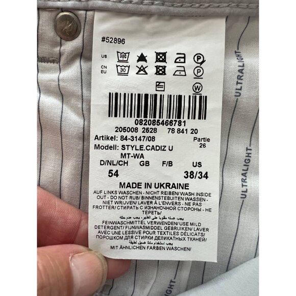 Brax Feel Good Light Gray Casual Pants Size 38/34 - Picture 10 of 12